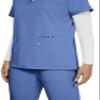 KOI Next Gen Hustle and Heart Women's 3-Pocket Stretch Scrub Top True Ceil Medium view 4