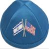A1 Skullcap American Israeli Flag Kippah - Show Your Patriotism and Faith Blue view 2