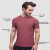 INTO THE AM Athletic Workout Shirts for Men Fitted Gym Sports Running Fitness Dry Fit Plain Tees (Maroon, 4X-Large) view 2