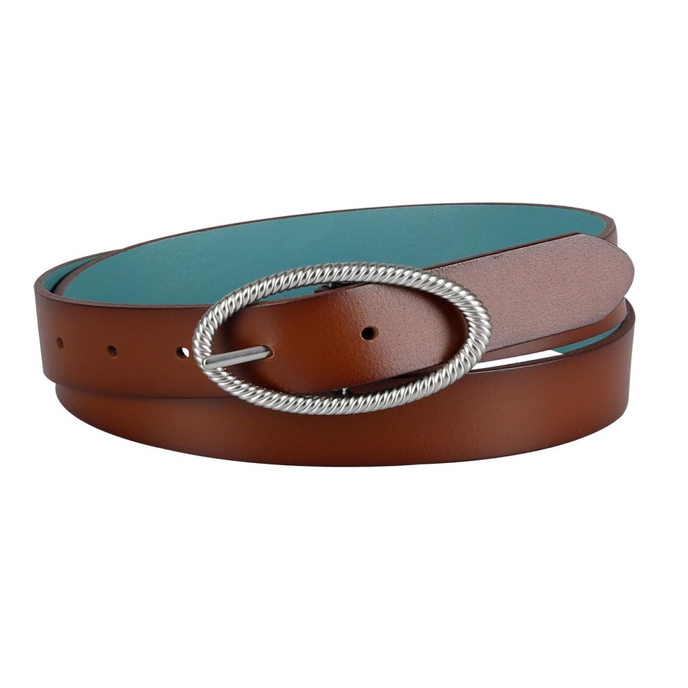 1.25" TWISTED CENTERBAR REVERSIBLE LEATHER BELT