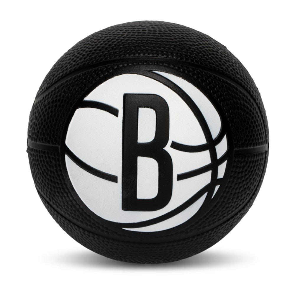 Franklin Sports NBA Brooklyn Nets Mini Foam Basketball - Kids 5.5" Inch Toy Basketball for Over The Door + Mini Indoor Hoops - NBA Fan Shop Soft Foam Indoor Kids Balls