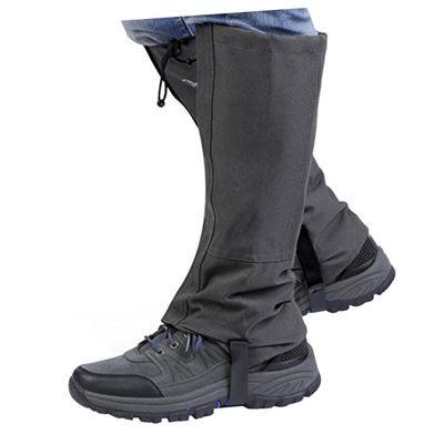 BESPORTBLE Outdoor Leg Gaiters for Hiking Backpacking and Skiing Drawstring -Skid Prevents Snow and Mud from Shoes