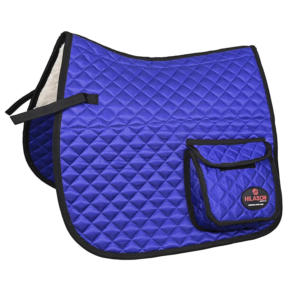 HILASON Western Horse Luxury Quilted Saddle Pads with Pockets | Pad