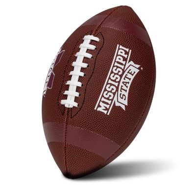 Franklin Sports Mississippi State Bulldogs Kids NCAA Youth Football - Official College Team Junior Footballs with Team Logos for Kids - Junior Size PVC Ball - Backyard + Tailgate Ball - 8.5"