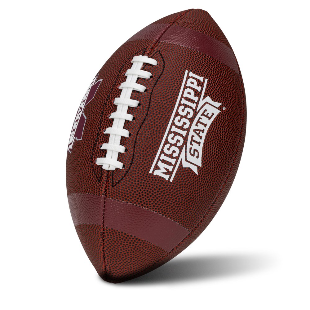 Franklin Sports Mississippi State Bulldogs Kids NCAA Youth Football - Official College Team Junior Footballs with Team Logos for Kids - Junior Size PVC Ball - Backyard + Tailgate Ball - 8.5"