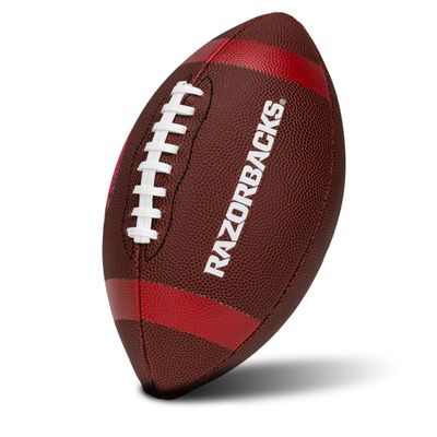 Franklin Sports Arkansas Razorbacks Kids NCAA Youth Football - Official College Team Junior Footballs with Team Logos for Kids - Junior Size PVC Ball - Backyard + Tailgate Ball - 8.5"