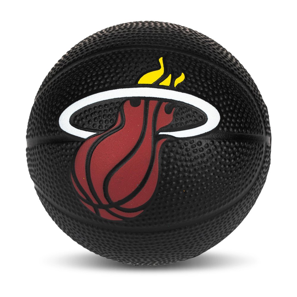 Franklin Sports NBA Miami Heat Mini Foam Basketball - Kids 5.5" Inch Toy Basketball for Over The Door + Mini Indoor Hoops - NBA Fan Shop Soft Foam Indoor Kids Balls