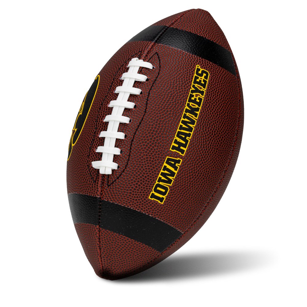 Franklin Sports Iowa Hawkeyes Kids NCAA Youth Football - Official College Team Junior Footballs with Team Logos for Kids - Junior Size PVC Ball - Backyard + Tailgate Ball - 8.5"