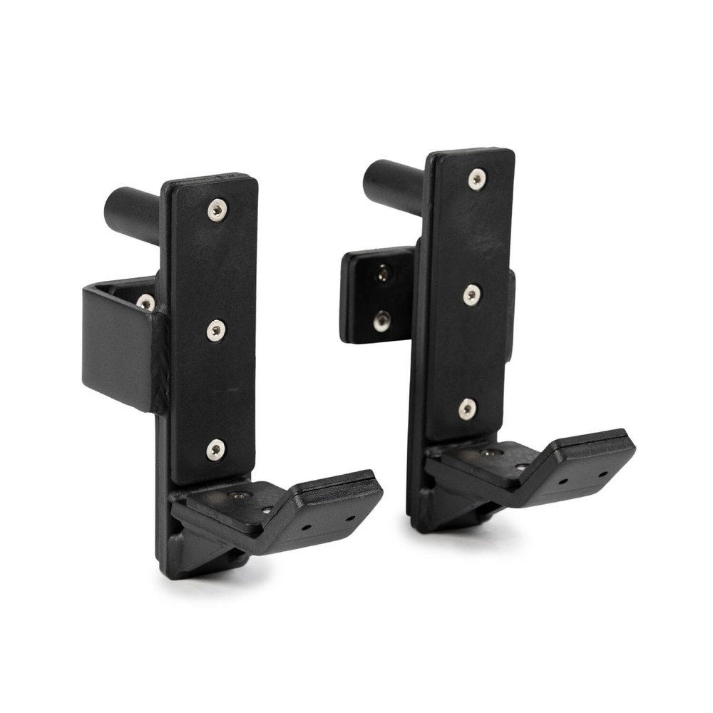 Titan Fitness T-2 Series J-Hooks, UHMW Plastic, J-Hook Style Rack Mounted, 1,100 LB Capacity, Fits 2" x 2" Tubular Steel