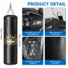THE LOFT 7 DESIGN Mr Boxing King Punching Bag Set for Adults 4ft Heavy Boxing Bag Set 80 Lb Capacity, Unfilled Training Bag for Home Gym Set Kickboxing MMA Karate Martial Arts view 2