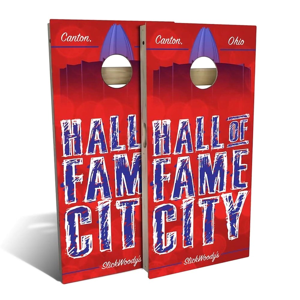 Skip's Garage Hall of Fame City Cornhole Set - Backyard 2x4 (Weather Bags) - NO Accessories