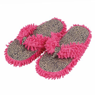 Snoozies Fuzzy Flip Flop Pedicure Slippers for Women Indoor, Washable Fluffy Thong Slippers, Comfortable Open Toe House Slippers Non-Skid Sole, Spa Gifts - Hot Pink - Small