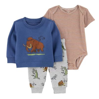 Carter's Baby Boys 3 Piece Little Jacket Set (Mammoth, 18 Months)