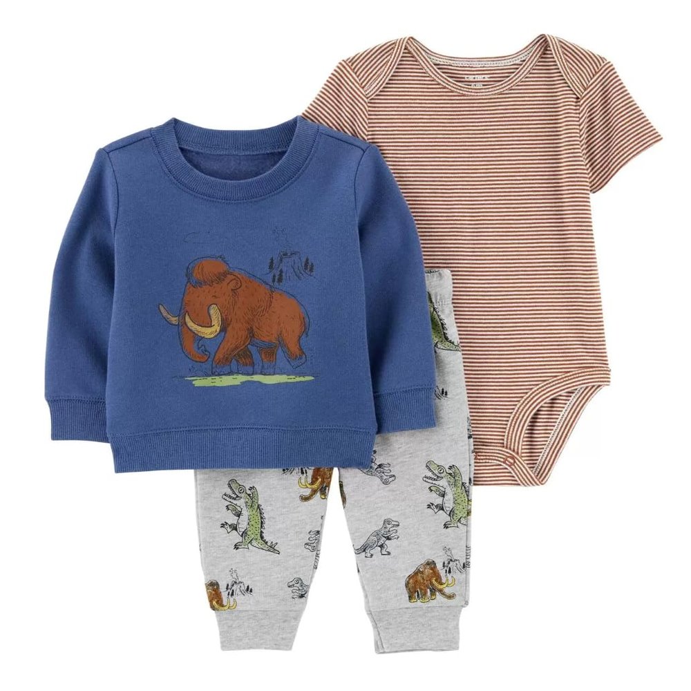 Carter's Baby Boys 3 Piece Little Jacket Set (Mammoth, 18 Months)