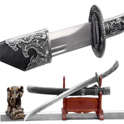 OONGSWORD Chinese Meihua Qingdao Sword | Traditional Handcrafted High Carbon Steel Blade | Authentic Chinese Sword for Martial Arts and Collection