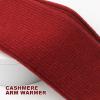 SEYUFN Winter Fingerless Long Gloves for Women Cashmere Blended Knitted Arm Warmers Super Soft Black Arm Sleeves (Burgundy, 40cm/15.7in) view 2