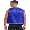 Jugaoge Mens Arabian Prince Vest Gold Trims Medieval Steampunk Gothic Waistcoat Fancy Dress Up Royal Blue Medium view 4