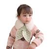 QQLADY All-Match Thick Plush Scarf,Dot-Pattern Cross Splicing Knitted Plush Collar,Women's Child Fashion Scarves (child-f,One size) view 1