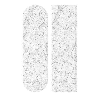 aportt Topographic Map White Grip Tape Black Lines Contour Geographic Skateboard Grip Tape 33x9 inch Non-Slip Sandpaper Tape, Grip Tapes for Skateboard Longboard Roller Board Stair Treads
