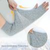 SEYUFN Winter Fingerless Long Gloves for Women Cashmere Blended Knitted Arm Warmers Super Soft Black Arm Sleeves (Grey, 50cm/19.7in) view 4