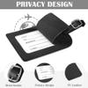 COSHAYSOO Black Passport Cover and Luggage Tag Set TSA Approved with Her Initial Chenille Letter Patch for Big Little Girls Sister Daughter, Hawaii Travel Bag Backpack Suitcase Identifier (E) view 3