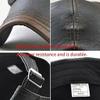 2023 Trendy Leather Beret, Fashion Warm Hat Adjustable Stylish Leather Beret for Men and Women (Dark Brown) view 4