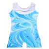 Belovance Leotards for Girls Gymnastcis Dance Outfit 7-8 Kid Child Sleeveless Sparkle Blue Marble Biketard (Blue Marble, 7-8 Years) view 2