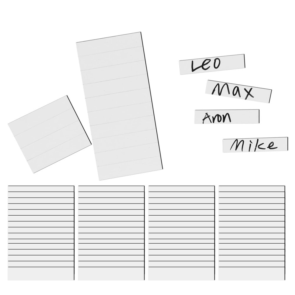 HIGHRAZON 60Pcs 0.5 x 2.36 inch Baseball Lineup Magnets, Strong Magnetic, Repeatable Coaching Board Magnets, Magnetic Name Lineup