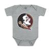 Little King NCAA Short Sleeve Tech Bodysuit-Big Logo -100% Polyester-Florida State-Oxford-12 Months view 2