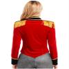 Nikiikoo Women's Circus Ringmaster Tassel Jacket Coat Velvet Victorian Tailcoat Party Cospaly Halloween Costume B#Red01 Large view 4