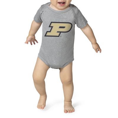 Little King NCAA Short Sleeve Tech Bodysuit-Big Logo -100% Polyester-Purdue-Oxford-18 Months