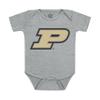 Little King NCAA Short Sleeve Tech Bodysuit-Big Logo -100% Polyester-Purdue-Oxford-18 Months view 2