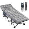 ABORON XXL Camping Cot for Adults 900LBS - 78"32" Oversized Folding Bed with Mattress Pad, Heavy Duty 1200D Oxford Outdoor Cot with Carry Bag view 1