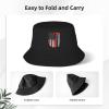 axxor Firefighter American Flag Fisherman HatsUnisex Packable Outdoor Fashio Sunshade Fisherman Hat Black view 3