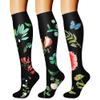CHARMKING Compression Socks for Women & Men Circulation (3 Pairs) 15-20 mmHg is Best Athletic for Running, Flight Travel, Support, Cycling, Pregnant - Boost Performance, Durability (L/XL,Multi 65) view 1