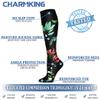 CHARMKING Compression Socks for Women & Men Circulation (3 Pairs) 15-20 mmHg is Best Athletic for Running, Flight Travel, Support, Cycling, Pregnant - Boost Performance, Durability (L/XL,Multi 65) view 4
