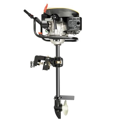 4 Stroke 5.8HP Boat Motor, Outboard Motor Engine, Heavy Duty Gas Powered Trolling Motor with TCI Ignition and 70cm/27.56inch Shaft Length for Inflatable Boat, Jon Boat, Kayak