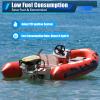 4 Stroke 5.8HP Boat Motor, Outboard Motor Engine, Heavy Duty Gas Powered Trolling Motor with TCI Ignition and 70cm/27.56inch Shaft Length for Inflatable Boat, Jon Boat, Kayak view 2