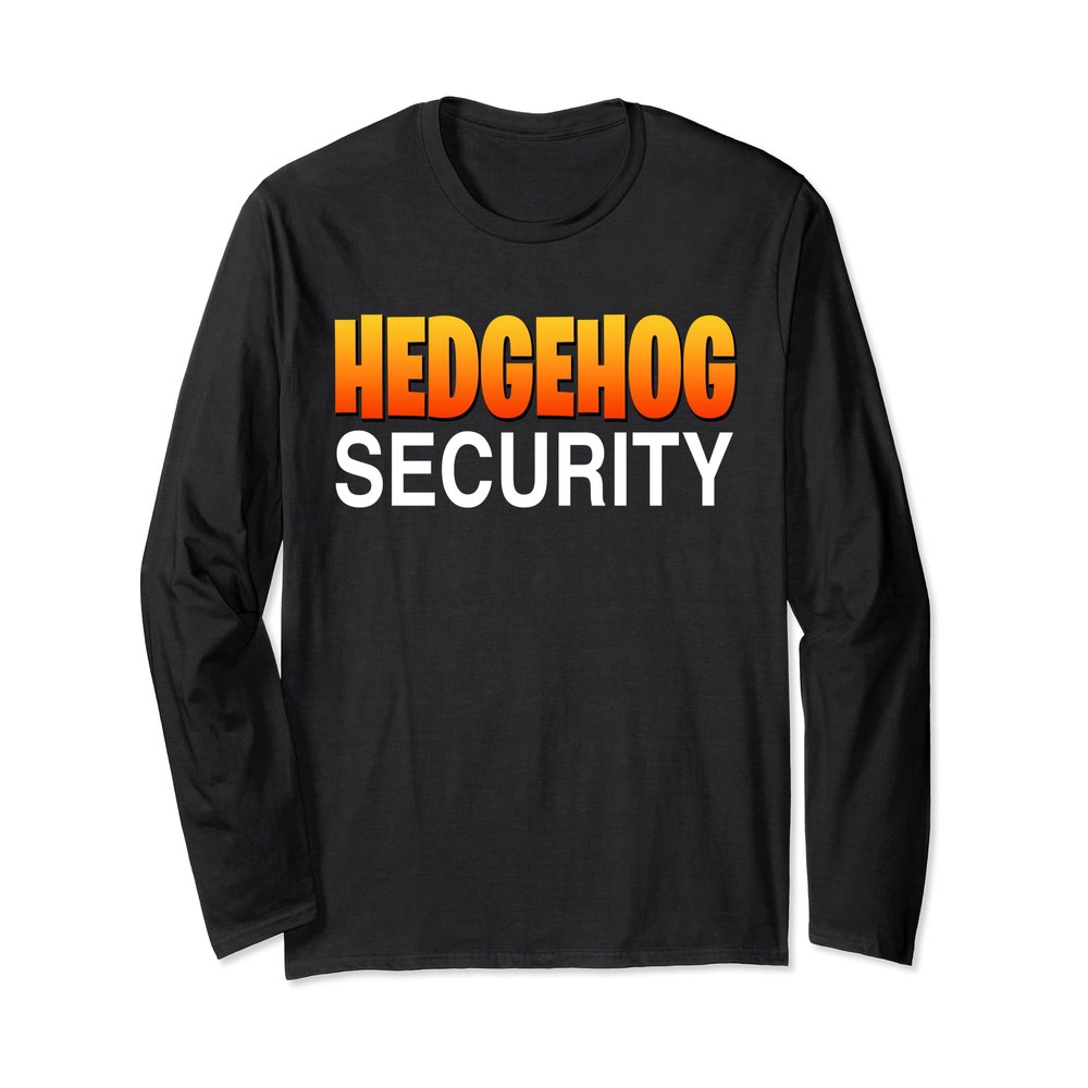 Hedgehog Security Parent Dad Mom Funny Halloween Costume Long Sleeve T-Shirt