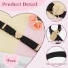 Andibro Heart Elastic Waist Belts for Girls, Adjustable Woven Stretch Belt Fashion Metal Heart Buckle Waistband for Women(Black) view 4