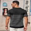 COOFANDY Men's Striped Polo Shirt Casual Knit Short Sleeve Golf Shirts Lightweight Fashion Collared T Shirts, Black, 3X-Large view 3