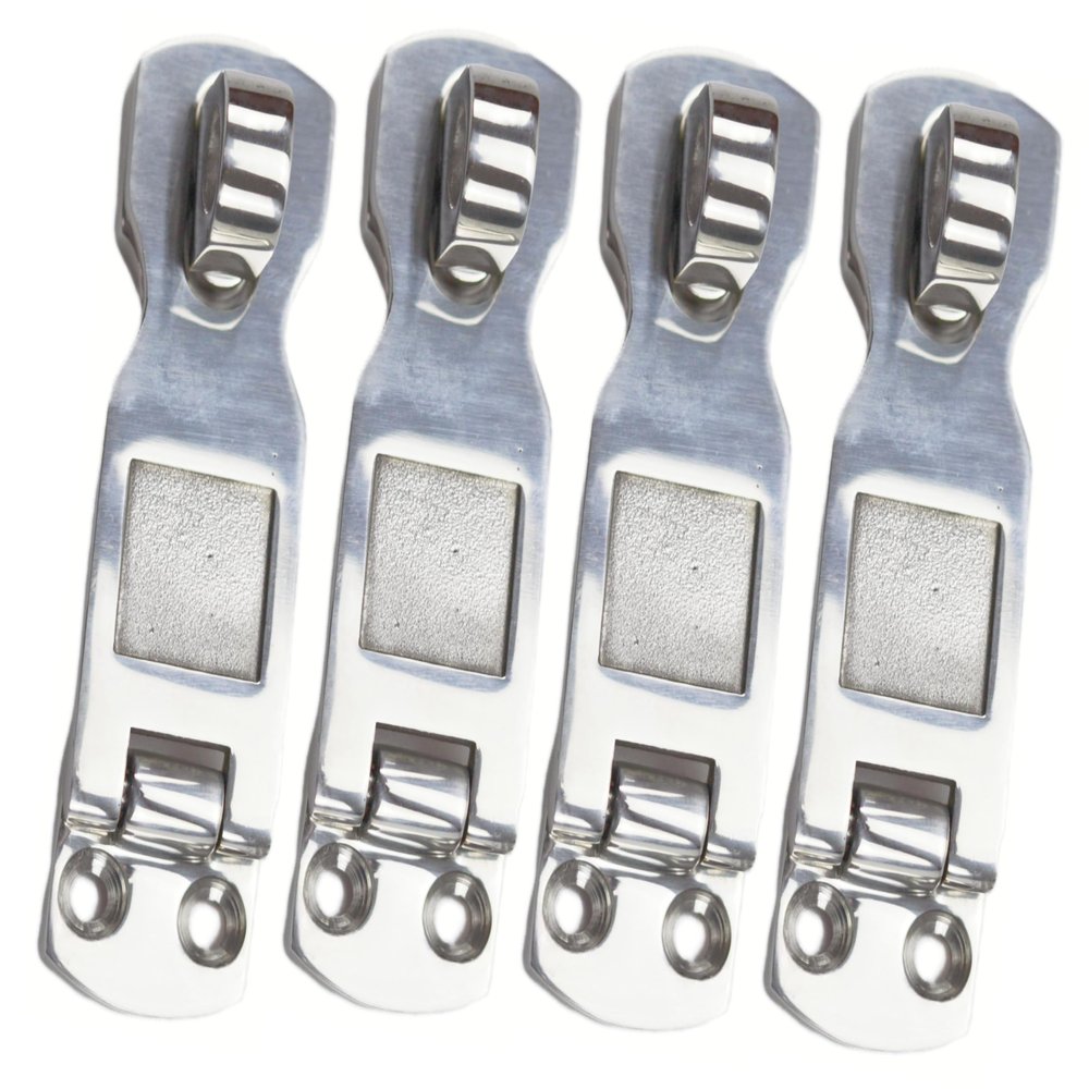 316 Marine Grade Stainless SteelBoat Door Hatch Anti-Rattle Latches, Marine Grade Lockable Hold Down Clamp Latches (4 Pcs)