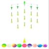 BLUEWING 36in Upgraded Fishing Spreader Bar Starboard Canyon with 9in Floating Squids, Trolling Birds, Big Game Trolling Lure and 316 Stainless Steel Rod for Wahoo Tuna Marlin Mahi Mahi, Yellow/Green view 1