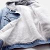 Women Hoodies Denim Jackets Fleece Lined Warm Winter Coats Distressed Casual Jean Jacket Coat Vintage Button Down Coats view 4