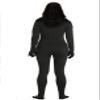Sipumia Women Glow in The Dark Halloween Skeleton Costume Stretch Skinny Cosplay Bodysuit Footed Catsuit White Skeleton M view 2