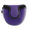 Andux Mesh Heel-Shafted Mallet Putter Cover Golf Putter Head Covers Purple, Semicircle MT/TG13 view 1