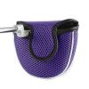 Andux Mesh Heel-Shafted Mallet Putter Cover Golf Putter Head Covers Purple, Semicircle MT/TG13 view 3