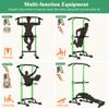 DlandHome Power Tower Dip Station Pull Up Bar for Home Gym Pull Up Bar Station Workout Equipment, Strength Training Fitness,Green view 3