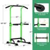 DlandHome Power Tower Dip Station Pull Up Bar for Home Gym Pull Up Bar Station Workout Equipment, Strength Training Fitness,Green view 4