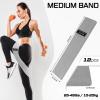 12 Pcs Fabric Resistance Bands for Working Out Booty Workout Stretch Exercise Bands Non Slip for Legs Squat Resistance Loop for Women Men Starter Butt Hip Thigh Fitness (Gray,Medium Resistance) view 2